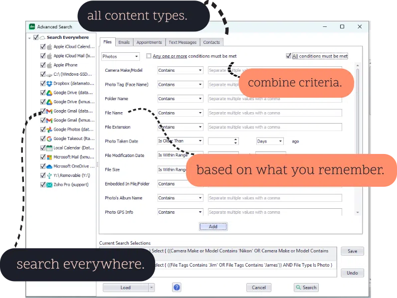 Knit lets you search based on what you remember