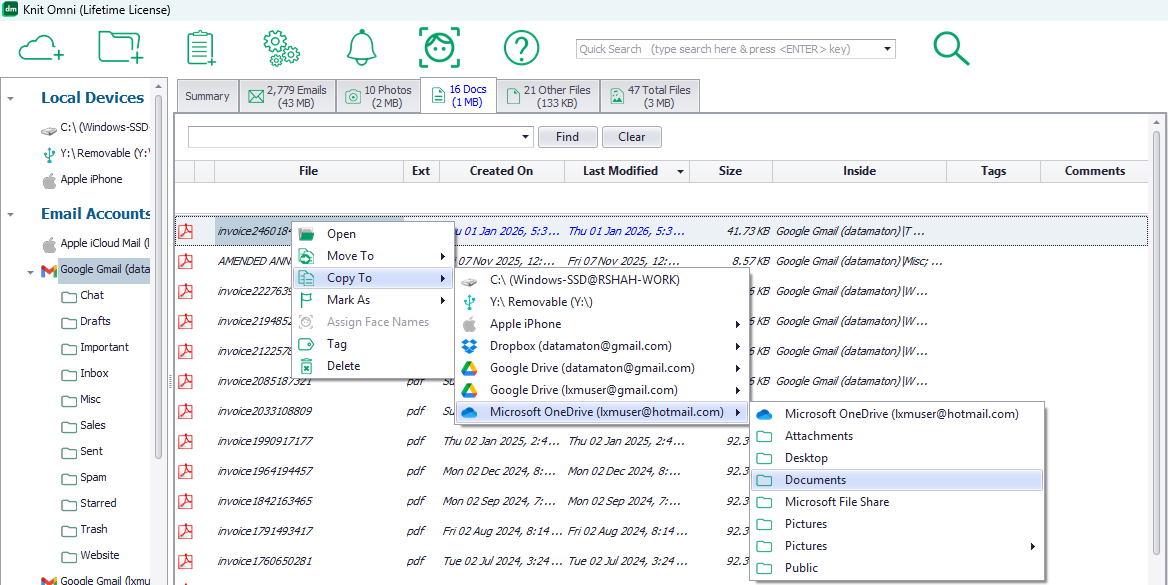 Move or copy any file from anywhere to anywhere, even cloud to cloud.