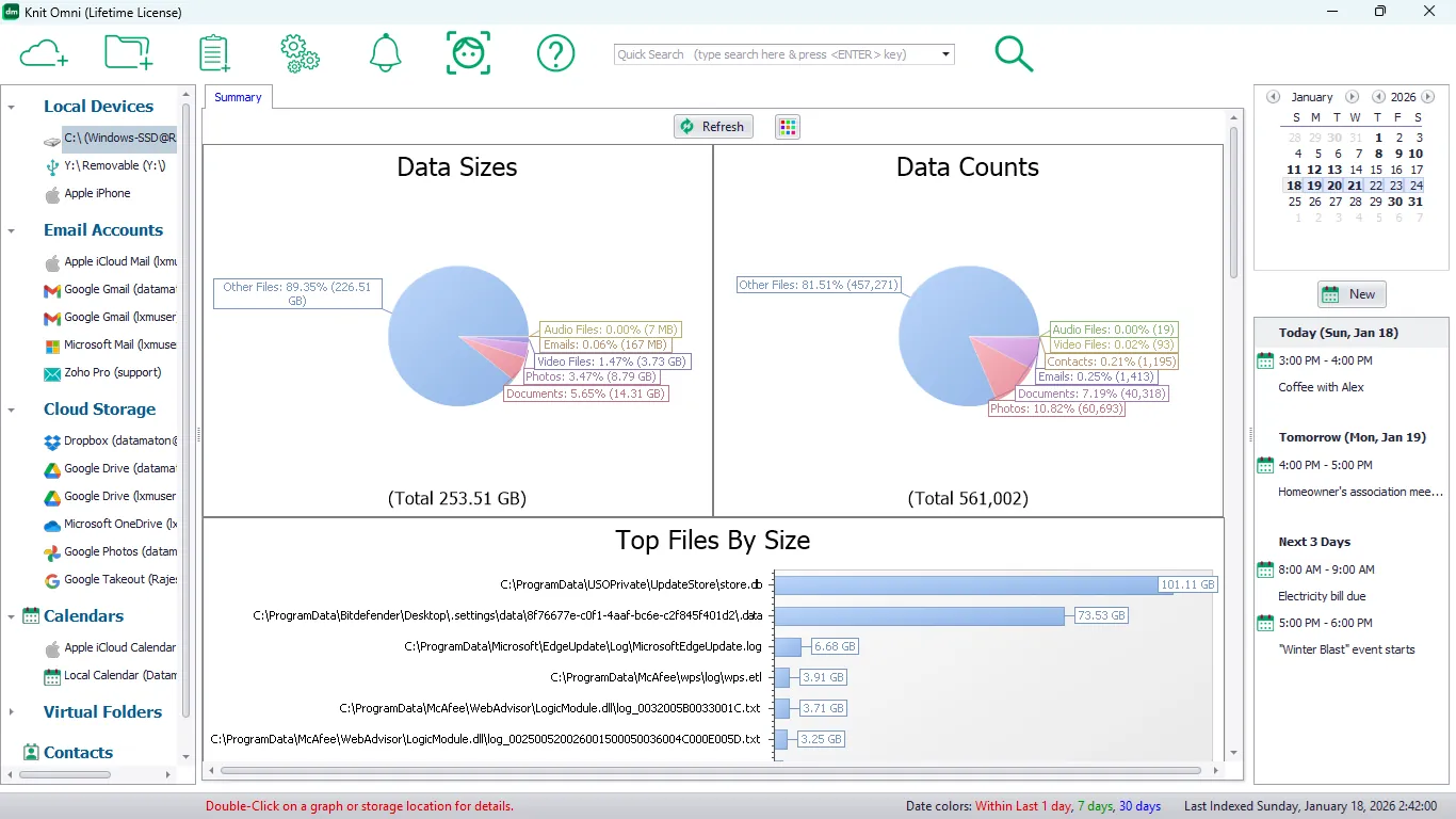 Datamaton Knit Omni User Interface
