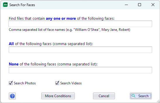 Knit UI to search faces