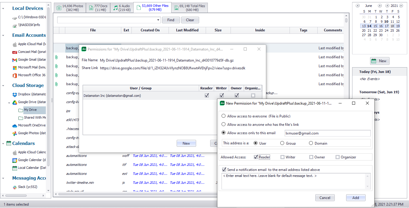 Shares files with Datamaton Knit Omni