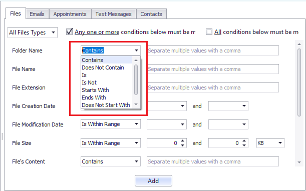 Tests to compare text values